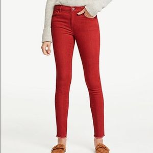 Ann Taylor Modern Red Skinny Jeans